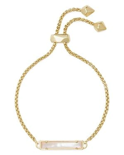 Shop Kendra Scott Stan Bracelet In Gold/ivory Mop