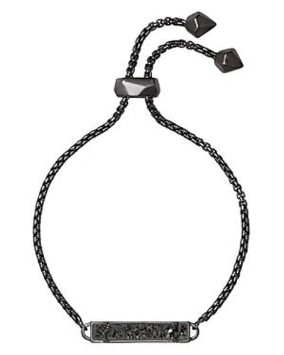 Shop Kendra Scott Stan Bracelet In Gunmetal/black Drusy