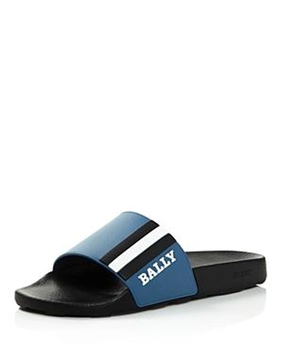 Shop Bally Men's Saxor Slide Sandals In Black