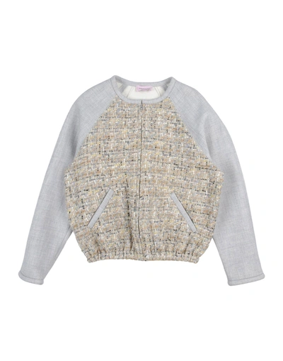 Shop Monnalisa Sweatshirt In Light Grey
