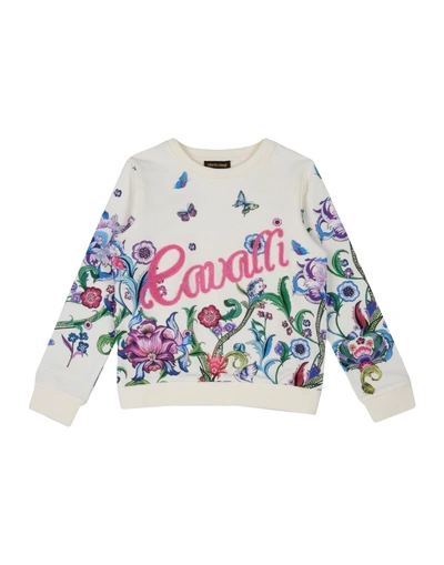 Shop Roberto Cavalli Sweatshirt In Ivory