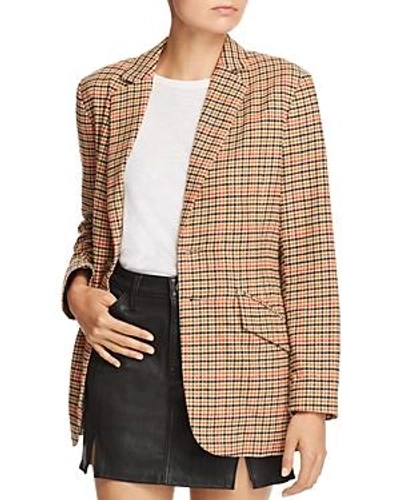 Shop Current Elliott Current/elliott The Date Night Plaid Blazer In Large Houndstooth