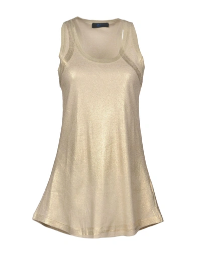 Shop Twinset Tops In Gold