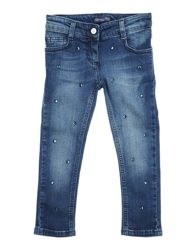 Shop Miss Blumarine Denim Pants In Blue