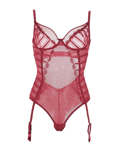 Shop Christies Bodysuit In Maroon