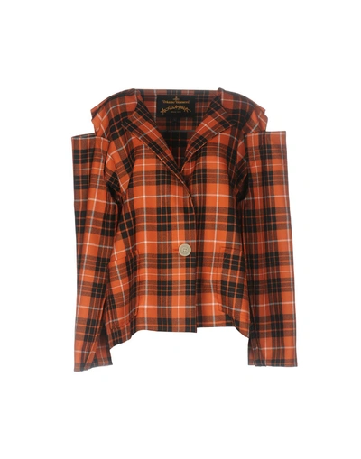 Shop Vivienne Westwood Anglomania Blazer In Rust