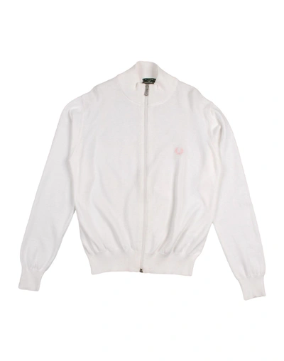 Shop Fred Perry Cardigan In White