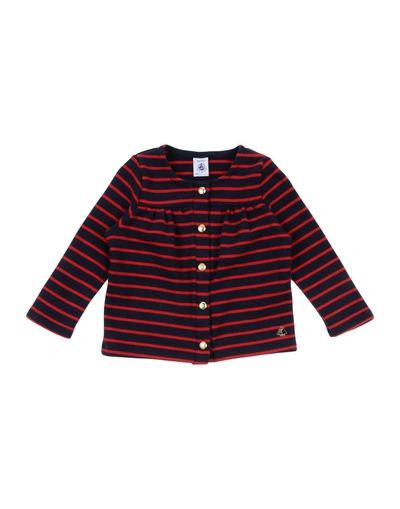 Shop Petit Bateau Cardigan In Dark Blue