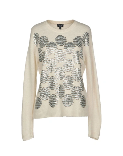 Shop Armani Jeans Sweaters In Ivory