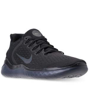 Nike Men S Free Run 2018 Running Sneakers From Finish Line In Black Anthracite Modesens