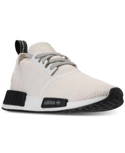 Shop Adidas Originals Adidas Men's Nmd R1 Casual Sneakers From Finish Line In Off White/carbon/core Bla