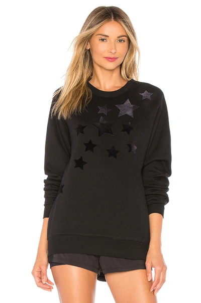 Shop Ultracor Velvet Star Sweatshirt In Black