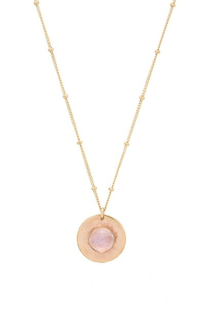 Shop Paradigm Heirloom Coin Necklace In Moonstone