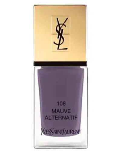 Shop Saint Laurent Yconic Purple La Laque Mauve Alternatif Nail Polish/0.34 Oz. In 108 Mauve Alternatif
