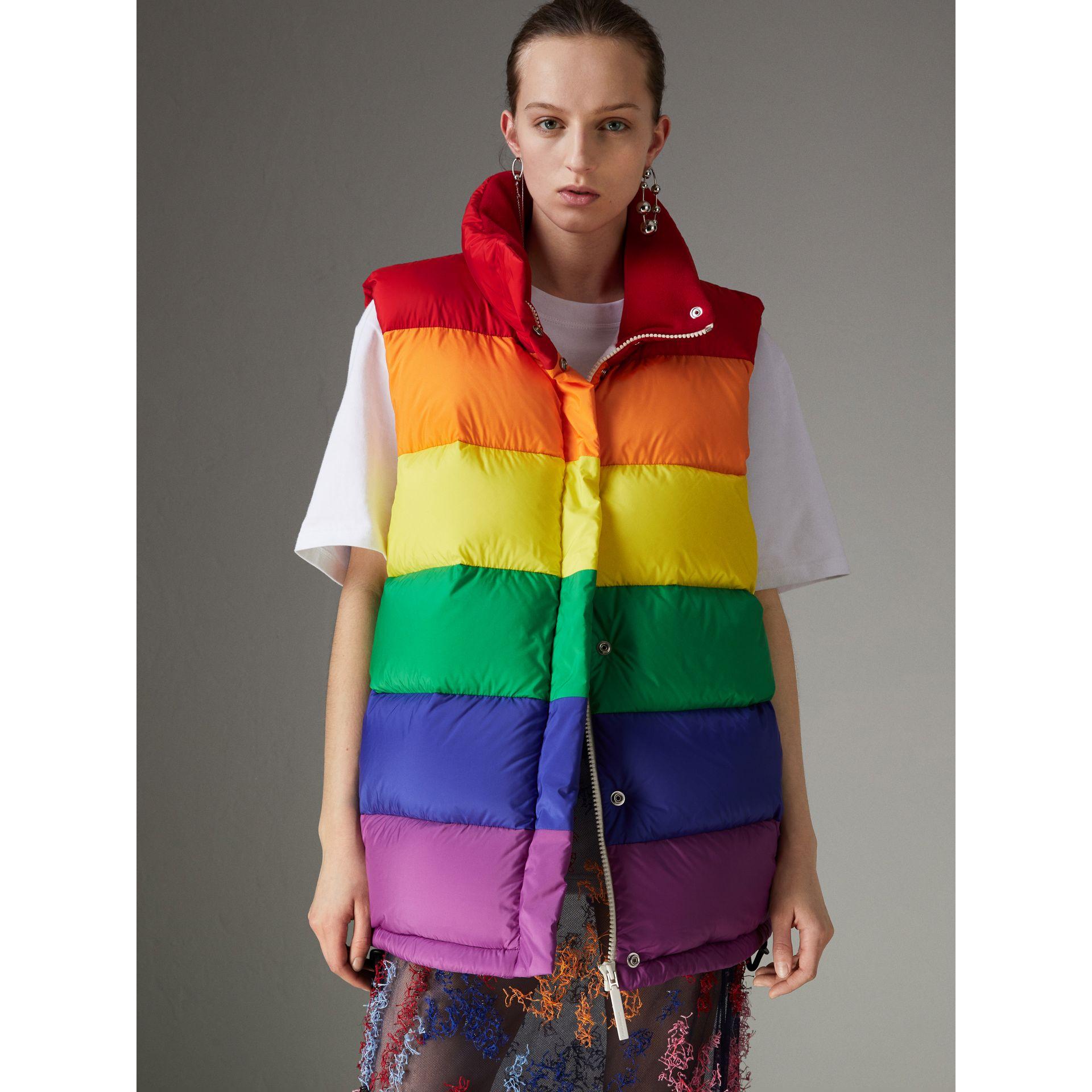 burberry rainbow puffer jacket