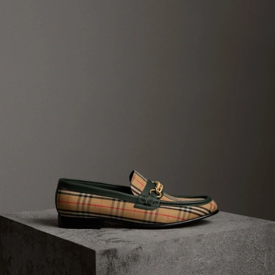 Burberry moorley best sale check loafers