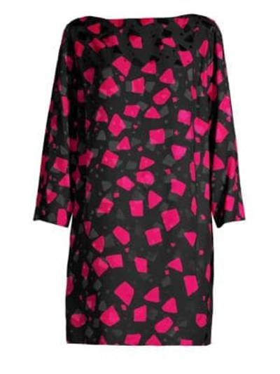 Shop Marc Jacobs Women's Geometric Shift Dress In Fuchsia Multi