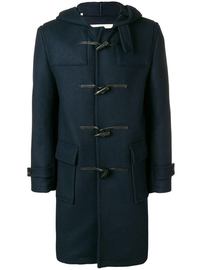 Shop Mackintosh Classic Duffle Coat - Blue