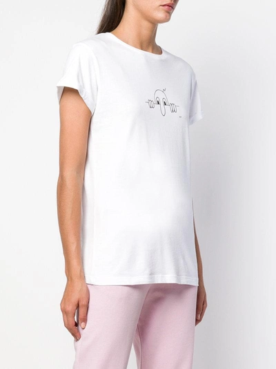Shop Anya Hindmarch Illustrated Print T-shirt - White