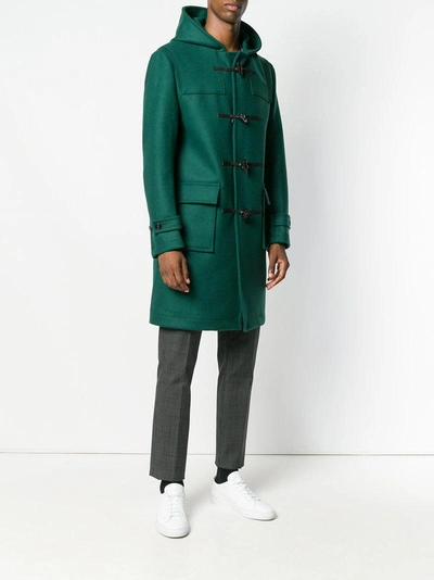 Shop Mackintosh Classic Duffle Coat - Green