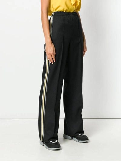 Shop Prada Side-stripe Track Pants - Black