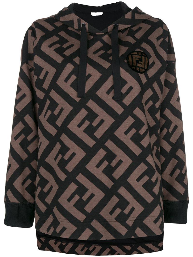 fendi print hoodie