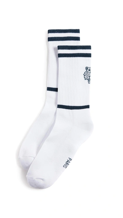 Shop Kenzo Sporty Tiger Socks In White