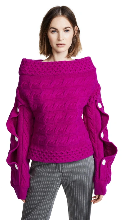 Shop Hellessy Dorian Sweater In Fuschia