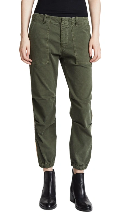 Shop Nili Lotan Cropped Military Pants In Loden