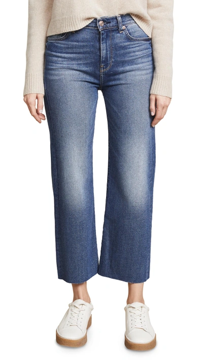 Shop 7 For All Mankind Cropped Alexa Trouser Jeans In Luxe Vintage Femme