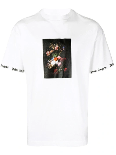 Shop Palm Angels Floral Print Short-sleeve T-shirt
