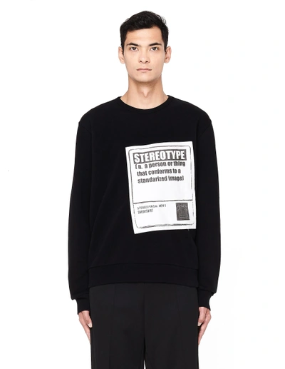 Shop Maison Margiela Stereotype Black Cotton Sweatshirt
