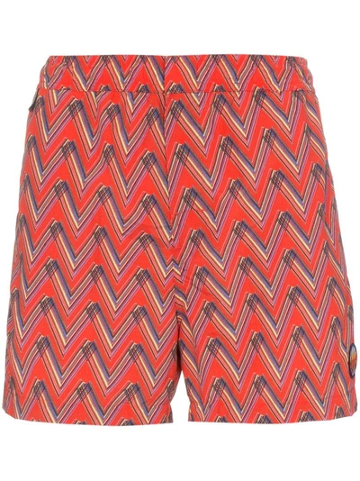 Shop Missoni Mare Print Swim Shorts - Red