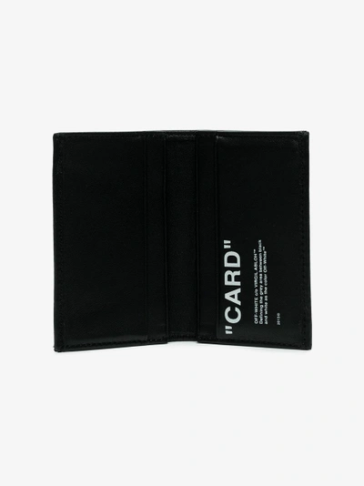 Shop Off-white Black And White "card" Small Leather Wallet