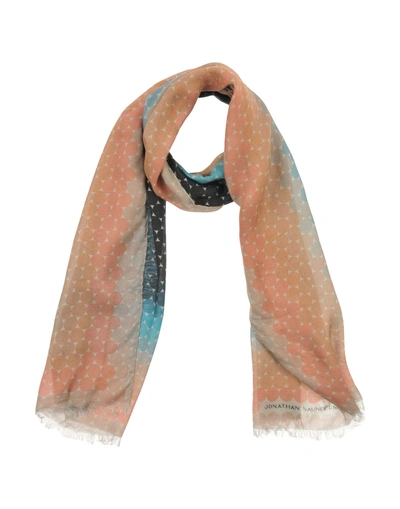 Shop Jonathan Saunders Scarves In Deep Jade