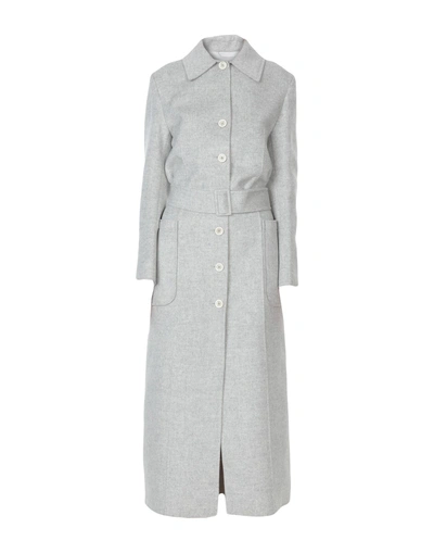 Shop Helmut Lang Coat In Light Grey