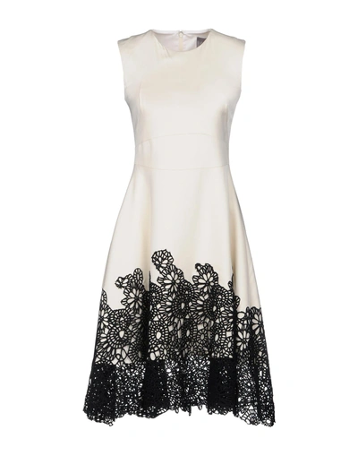 Shop Lela Rose Knee-length Dress In Ivory