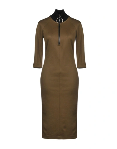 Shop Space Style Concept Knee-length Dress In Military Green
