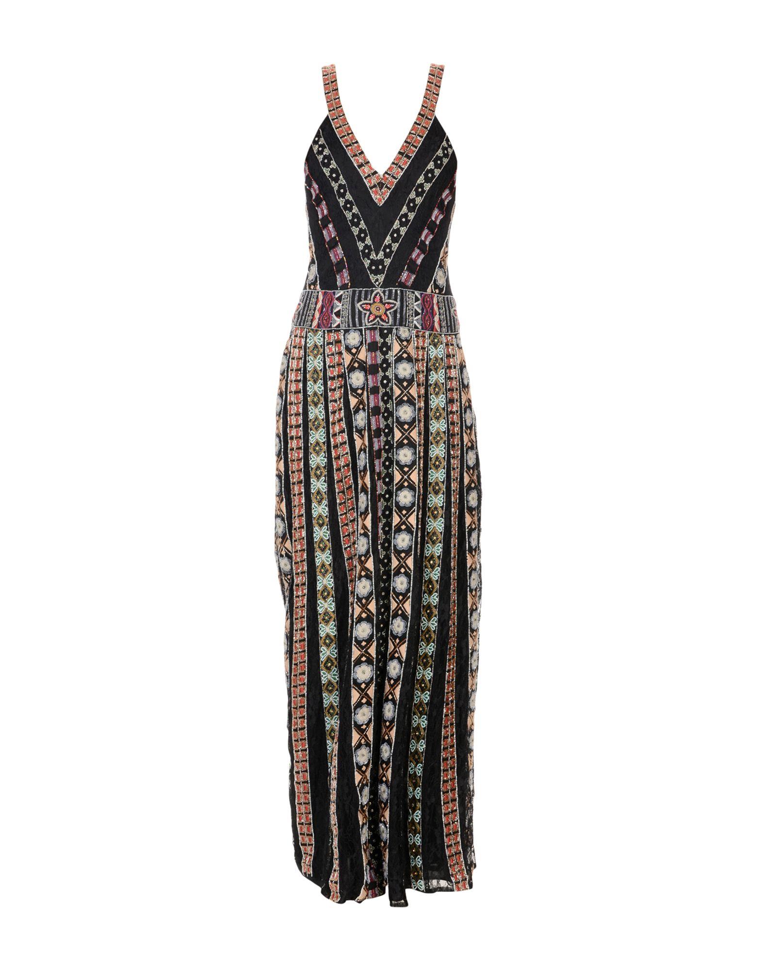 alice and olivia long black dress