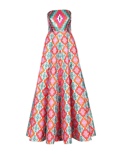 Shop Andrew Gn Long Dress In Fuchsia