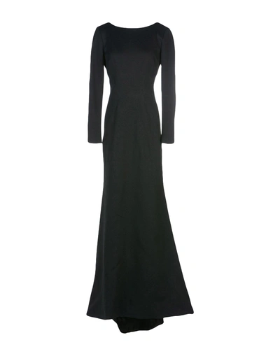 Shop Zac Posen Long Dress In Black