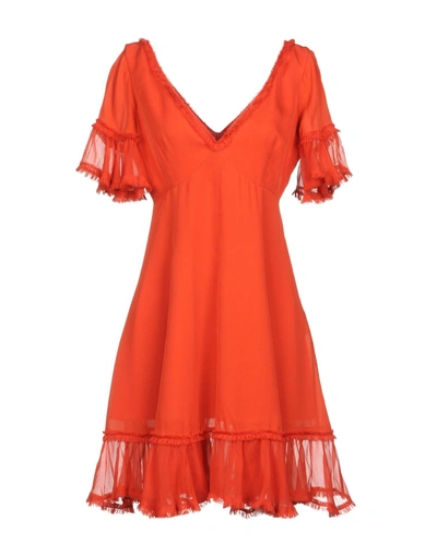 Shop Cinq À Sept Short Dress In Red