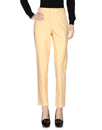 Shop Pt01 Pt Torino Woman Pants Apricot Size 8 Cotton, Elastane In Orange