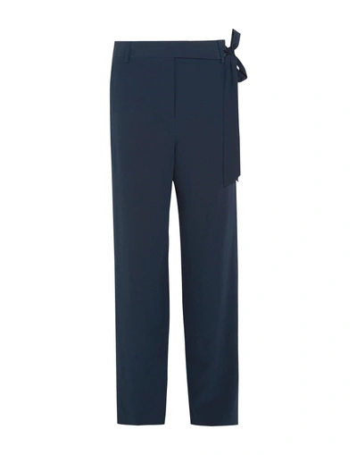 Shop Tibi Casual Pants In Slate Blue