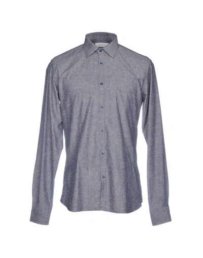 Shop Aglini Solid Color Shirt In Lead