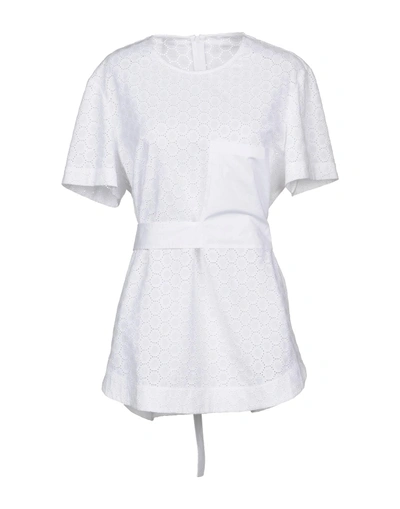 Shop Cedric Charlier Blouses In White