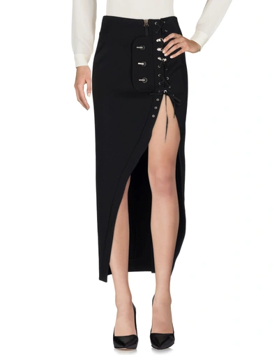 Shop Anthony Vaccarello Midi Skirts In Black