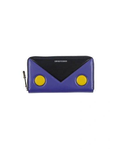 Shop Emporio Armani Wallet In Purple