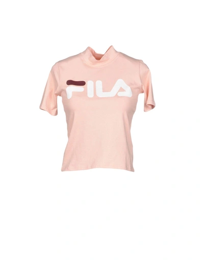Shop Fila T-shirt In Pink