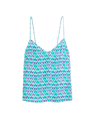 Shop Paloma Blue Silk Top In Turquoise